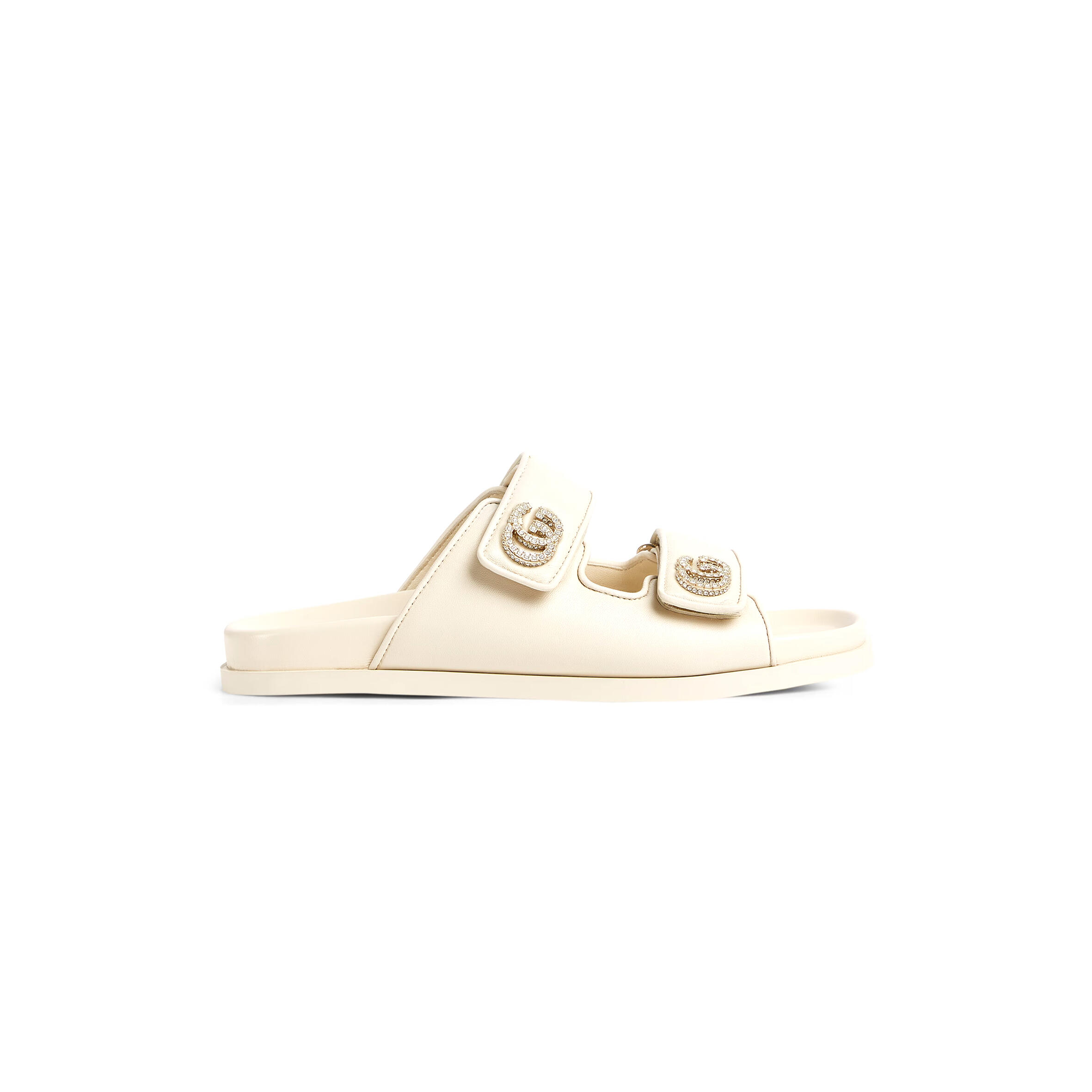 GUCCI WOMEN'S SANDAL WITH CRYSTAL DOUBLE G 816633